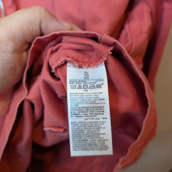 Old Navy Pink and Orange Utility Jacket with Stand-Up Collar - Picture 5 of 8